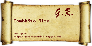 Gombkötő Rita névjegykártya