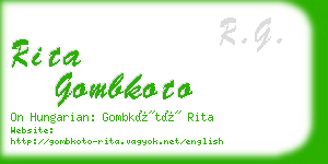 rita gombkoto business card